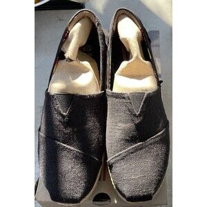 Bobs Skechers Wedge Hemp Slip On Shoes Wrap Style Heels Womens Size 8.5 Black